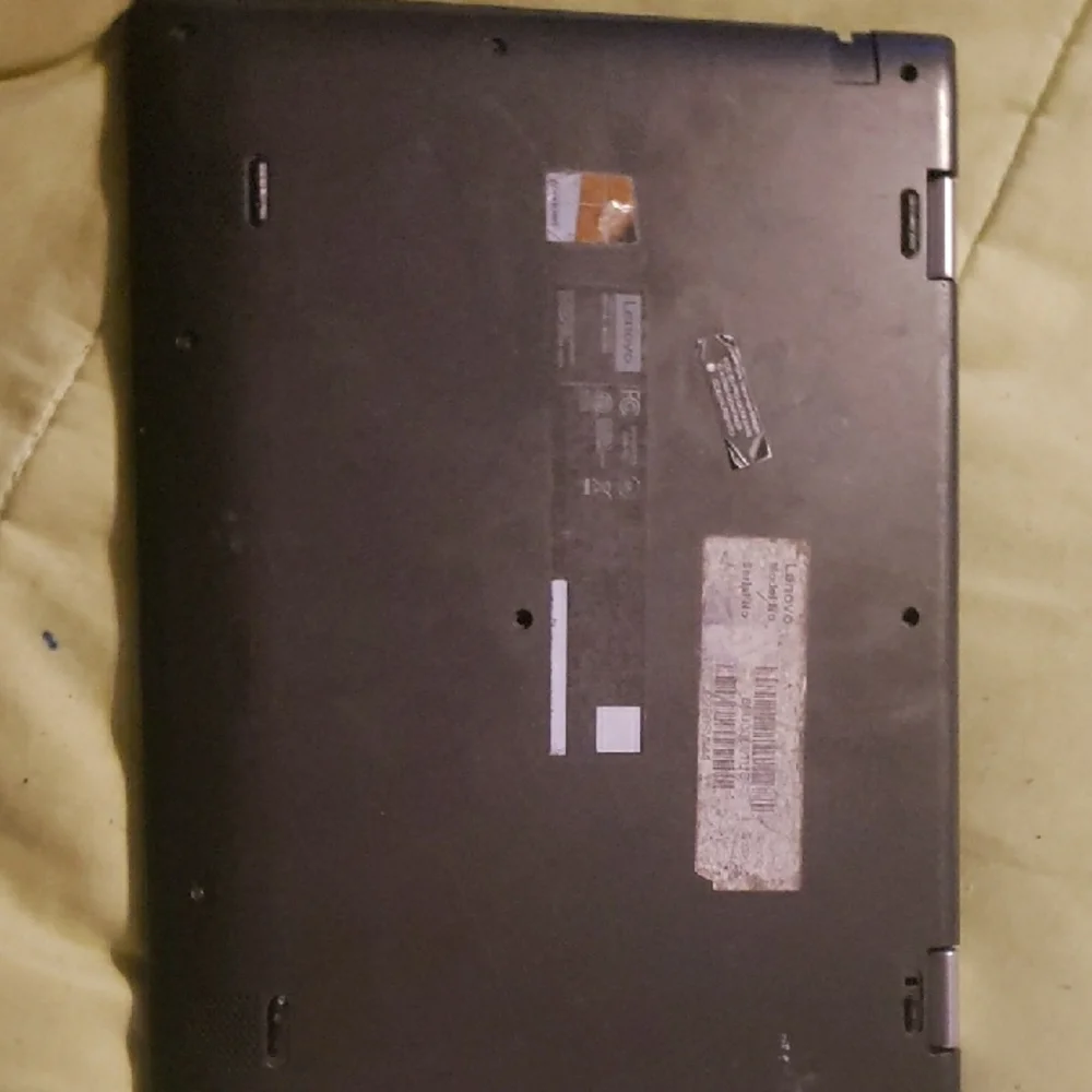 Lenovo Black Laptop with Unique Stickers